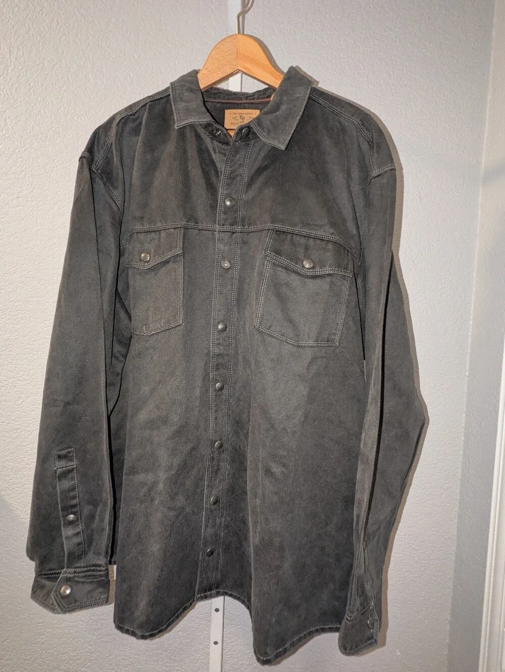 RedHead Ranch Willowbrook Heavyweight Canvas Shirt Jacket - Charcoal Gray 2XLT